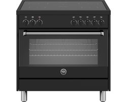Bertazzoni MPL95I1ENNP, inductie fornuis 90 cm, 5 jaar garantie, zwart