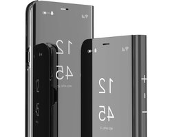 Beschermende Flip Cover met Spiegel voor Samsung Galaxy A54 5G - Draagbare Stand en Transparante Make-up Case