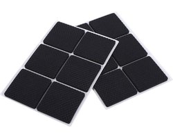 Beschermende Rubber Voeten, 12 Stuks Wandbeschermers, Zwart Antislip Zelfklevende Vloerbeschermers voor Meubels, Banken, Tafels en Stoelen