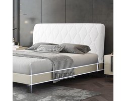Beschermende stretch hoes voor bedhoofdeinde - Stofdicht - Bedkussen hoes - All-inclusive - Verdikte hoes - Anti-botsing rugleuning - Wasbaar - Roomwit - 63 inch hoofdbord hoes elastische