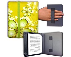 Beschermhoes e-reader - Boek cover - Veilig lezen - Met handhoudsysteem - 7 inch - Blauw
