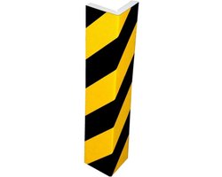 Beschermhoes Garagehoek Zwart/Geel - Stootbescherming Muur en Kolom voor Auto