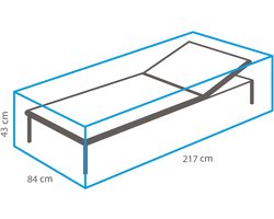 Beschermhoes ligbed | Rechthoekig | 217 x 84 x 43 cm | Outdoor Covers