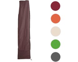 Beschermhoes MCW voor zweefparasol tot 4,3 m (3x3 m), afdekhoes met ritssluiting ~ bruin