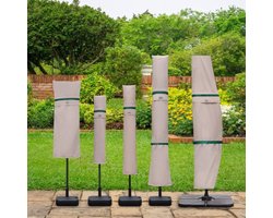 Beschermhoes - Parasol - Afdekhoezen - Met ventilatieopeningen - Afdekking - 100% polyester - Kaki