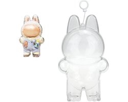 Beschermhoes Sleutelhanger Bag Charm voor Labubu 1.Generatie - Transparante PVC Tas voor Labubu Doll - Eenvoudige Installatie - Modern en Duurzaam - Bescherm Uw Pop