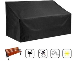 Beschermhoes Tuinbank - Waterdichte Tuinbankhoes - Tuinbankhoes - Beschermhoes tuinbank - Beschermhoes tuinmeubelen - Beschermhoes voor 3-zits Tuinbank - UV-bestendig, Waterdicht, Winddicht en Scheurvast - 210D Oxford-doek - 163*66*89cm - Zwart