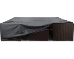 Beschermhoes tuinkussens rechthoekig waterdicht-anti-UV-verbeterde-scheurvaste-420D-Oxford-stof alle weersomstandigheden geschikt voor tuinbankstel uit rotan terrastafelhoezen 230 x 165 x 70 cm Beschermhoes tuinkussens