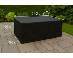 Beschermhoes Tuinmeubel 242x162x100 Zwart Tuinset / Hoes tuinmeubelen - Tuinsethoes - Loungesethoes