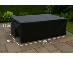 Beschermhoes Tuinmeubel 270x180x89 Zwart Tuinset / Hoes tuinmeubelen - Tuinsethoes - Loungesethoes