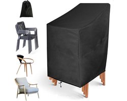 beschermhoes tuinmeubel- beschermhoes tuinmeubelen-beschermhoes tuintafel-Waterdichte 210D Oxford tuinstoelhoes -65x65x80/120cm- voor bescherming van stapelbare fauteuils buitenshuis