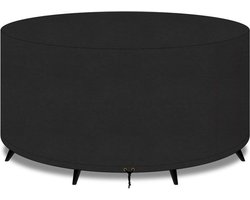 Beschermhoes Tuinmeubel- Beschermhoes Tuintafel-Tuinset Hoes Tuintafel Rond tuinhoes 210D Oxford-stof Waterdicht Winddicht UV-bestendig 130cm x 71cm