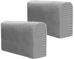 Beschermhoes voor Armleuningen van de Bank - 2 Stuks - Elastische Afneembare Armleuninghoes - Polyester - Anti-kras Meubelhoes - Bankhoes - Wasbare - 45.7*16.5*20.3cm - Grijs