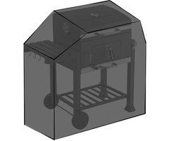Beschermhoes voor BBQ Toronto Grill 300D polyester zwart - waterdicht en UV-bestendig - l x b x h 90 x 49 x 103 cm