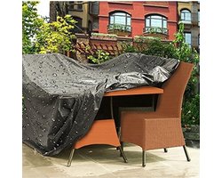 Beschermhoes voor Buitenmeubels, Rechthoekig, Waterdicht, UV-Bescherming, Geschikt voor Rattan Tafel en Tuinset