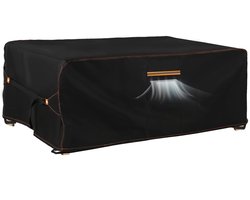 Beschermhoes Voor Hoekbank - Outdoor Afdekzeil - Dubbel Versterkt Winddicht Ontwerp 15.000Mm Waterdichtheid 180X120X74Cm - 1 Stuk - Voor Buiten Gebruik - Zwart