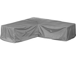 Beschermhoes voor loungeset L-vorm | 315 x 315 x 80 cm | polyesterweefsel van het type Oxford 600D, kleur: grijs.