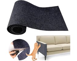Beschermhoes voor meubelen tegen krabben door katten, kleverig krabplank voor meubels, DIY krabplank voor katten, beschermhoes voor bank, geschikt voor krabben door katten binnenshuis (40*200cm - donkergrijs - 2 stuks)