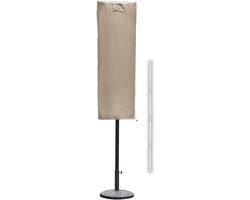 Beschermhoes voor parasol 100% polyester taupe - Duurzaam en waterdicht
