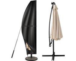 Beschermhoes voor parasol, 3 m, zweefparasol met stok, 420D-Oxford-stof, parasolhoes, parasolhoes, waterdicht, uv-bestendig, winddicht, afdekking voor parasols (265 x 40/70/50 cm)