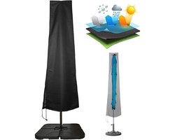 Beschermhoes voor parasol -met stang - grote zweefparasol - beschermhoes voor 3 tot 4 m, rond en vierkant, 210D Oxford, weerbestendig, uv-bestendig, winddicht en sneeuwbestendig - 240 x 57 x 57 cm