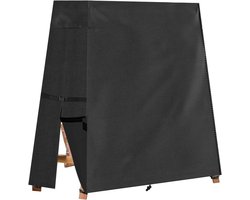 Beschermhoes voor schommelbank, 3-zits, tuin, dekzeil voor buiten, waterdicht, uv-bestendig, winddicht, 600D Oxford, voor tuinschommel, hangmat (zwart, 168 x 124/25 x 168 cm)