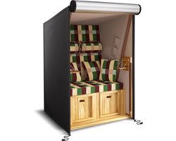Beschermhoes voor strandkorf, Oxford 420D afdekking, afdekhoes, waterdicht, winterbestendig, weerbestendig, uv-bestendig, ademend, 135 x 105 x 175/140 cm, afdekhoes voor strandstoelen