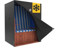 Beschermhoes voor strandkorf winterbestendig 600D Oxford 100 x 155 x 160 cm - Waterdicht en UV-bescherming met YKK-ritssluiting