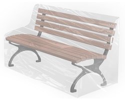 Beschermhoes voor tuinbank, 160 x 80 x 75 cm, transparante afdekking, weerbestendig, afdekzeil voor regenbescherming