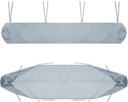 Beschermhoes voor tuinluifel, waterdichte opbergtas van 420D Oxford, anti-UV, stofdicht, winter, sneeuw- en regenbestendig, voor overkapping, terrasmeubilair (grijs, 5M)