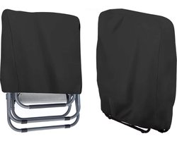 Beschermhoes voor Tuinstoel - 2 Stuks - Tuinstretcher beschermhoes - 110x71x34cm - Zwart - De ideale bescherming voor je tuinmeubelen