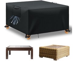 Beschermhoes voor tuintafel - waterdicht - 200 x 200 x 90 cm - zwart - Oxford-stof