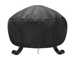 Beschermhoes voor vuurschaal, Vuurkorven - Tuinmeubelhoes - Barbecuehoezen - Vuurkorfhoes - Waterdicht Beschermhoes - 85*40cm - 210D Oxford-stof - voor vuurkorf 32 inch - waterdichte - rond - met trekkoord