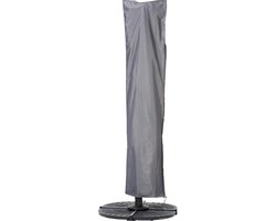Beschermhoes voor zweefparasol frame recht | 275 cm x 66 / 60 cm | geschikt voor parasols tot Ø 450 cm | polyesterweefsel van het type Oxford 600D, kleur: grijs.