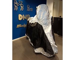 Beschermhoes + windscherm scooter L zwart/grijs