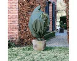 Beschermhoes / Winterafdekhoes Voor Planten Met Rits Ø250cm x 3mt - 70g/m2 - Groen
