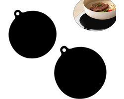 Beschermmat voor inductiekookplaat - Hittebestendige siliconen, duurzame bescherming - Krasbestendige mat voor inductiekookplaat - Onderhoudsmat voor keukenapparatuur - 22 cm x 25 cm - Bescherming voor inductiekookplaatgebruikers - Zwart