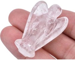 Beschermtasengel handgemaakte gesneden stenen engel figuur sculptuur - kristallen edelsteen helende energie - hoofddecoratie .
