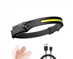 Besjaar Lichtgewicht Hoofdlamp LED Oplaadbaar - Bewegingssensor - 6 Lichtstanden - 500 Lumen - USB-C