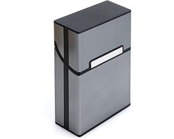 Besjaar Sigarettendoosjes - Sigaretten Box - Aluminium - Weerbestendig - Stevig en Luxe - Zwart