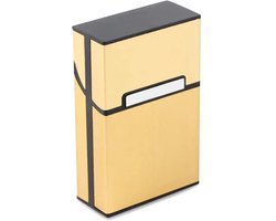 Besjaar Sigarettendoosjes - Sigarettenhouder - Sigaretten Box - Goud- Aluminium - Weerbestendig - Stevig en Luxe