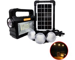 Best Active Multifunctionele Solar Noodlamp - Warm Wit Licht - 6000 mAh Powerbank - Kampeerlamp - IPX4 Waterdicht - Oplaadbaar - Buitenverlichting Zonne Energie - Lampjes - Kampeerverlichting - Tentlamp - Camping Lamp - Tuinlamp - Tuinverlichting