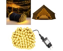 Best Active Tuinverlichting op Stroom - 100 LED Lichtsnoer Buiten - 10 Meter Verlicht - Warm Wit Licht - IP65 Waterbestendig - Kerstverlichting - Buitenverlichting Lichtslinger - Lichtsnoeren - Tuinlampen op Stroom