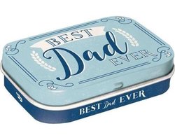 Best DAD Ever - Pepermunt Snoepjes - Metalen Blikje - Mint Box