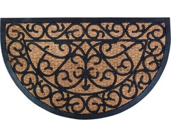 Best for Boots Deurmat - halfrond - kokos en rubber - 75 x 45 cm - Deurmatten schoonloopmatten - mat