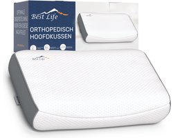 Best Life Hoofdkussen Nekklachten - Ergonomisch Traagschuim Kussen - Zij- en Rugslaper - Slaapkussen
