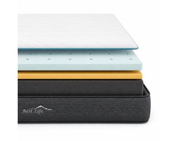 Best Life Matras 100x200 cm - Traagschuim & Koudschuim Matras - Aanpasbaar - Tencel - 18 CM - 3 Lagen - Eenperoons