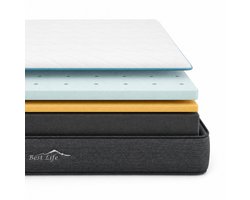 Best Life Matras 180x200 Tweepersoons - Traagschuim & Koudschuim Matras - Aanpasbaar - Tencel - 18 CM - 3 Lagen