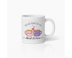 Best-Tea Mok – Schattige Gepersonaliseerde Vriendschap Mok met Namen – Grappig Cadeau voor Beste Vriendinnen of Zussen
