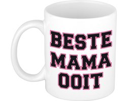 Beste mama ooit koffiemok - drink beker - wit - cadeau - Moederdag / verjaardag - 300 ml